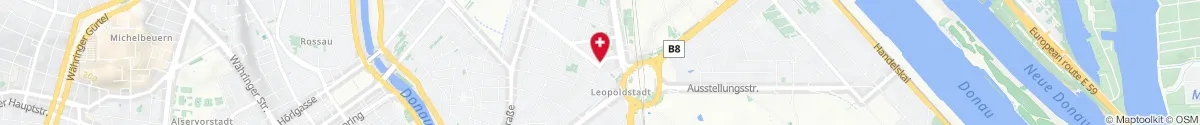 Kartendarstellung des Standorts für Apotheke Zur Hoffnung in 1020 Wien